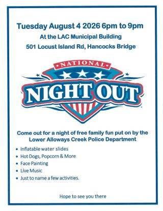 LACPD National Night Out Tuesday August 4, 2025